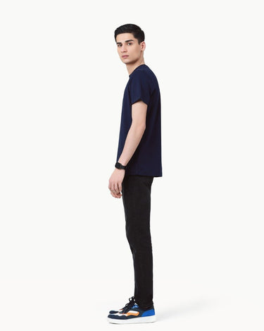 Men's Navy Basic Tee - FMTBT23-004