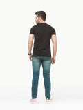 Men's Black V-Neck Basic Tee - FMTBS22-008