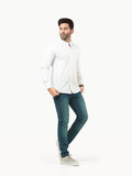 Men's White Casual Shirt - FMTS22-31617