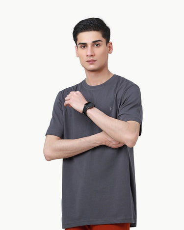 Men's Charcoal Basic Tee - FMTBT23-007