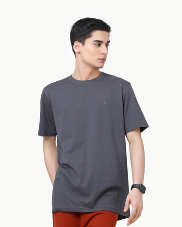 Men's Charcoal Basic Tee - FMTBT23-007