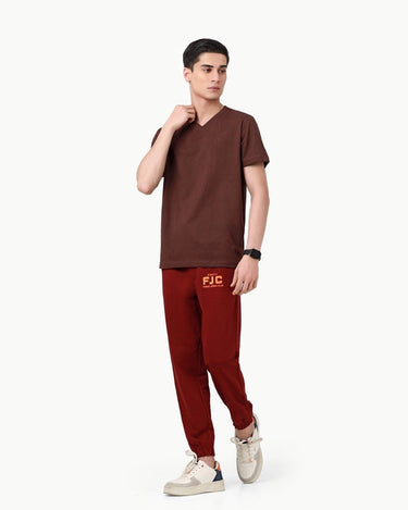 Men's Brown Basic Tee - FMTBT23-018