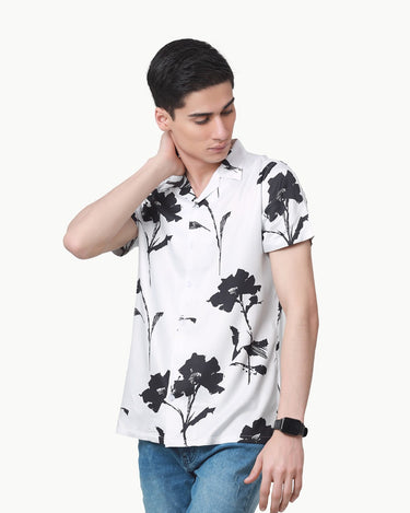 Men's White Casual Shirt - FMTS22-31700