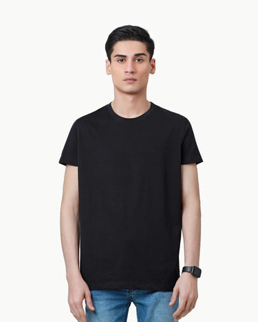 Men's Black Basic Tee - FMTBT23-001