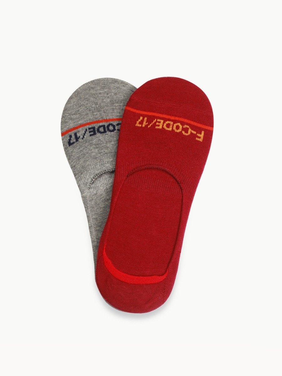 Red No-show Socks - FAMSO22-002