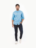 Men's Light Blue Casual Shirt - FMTS22-31662