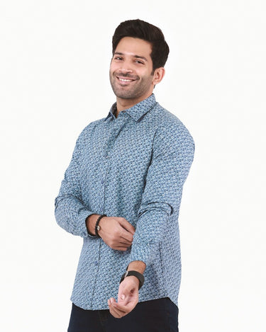 Men's Dirty Blue Casual Shirt - FMTS22-31661