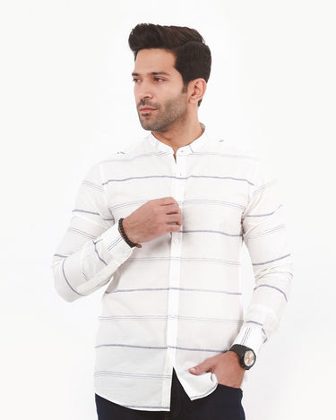 Men's White Casual Shirt - FMTS22-31640