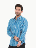 Men's Blue Casual Shirt - FMTS22-31666