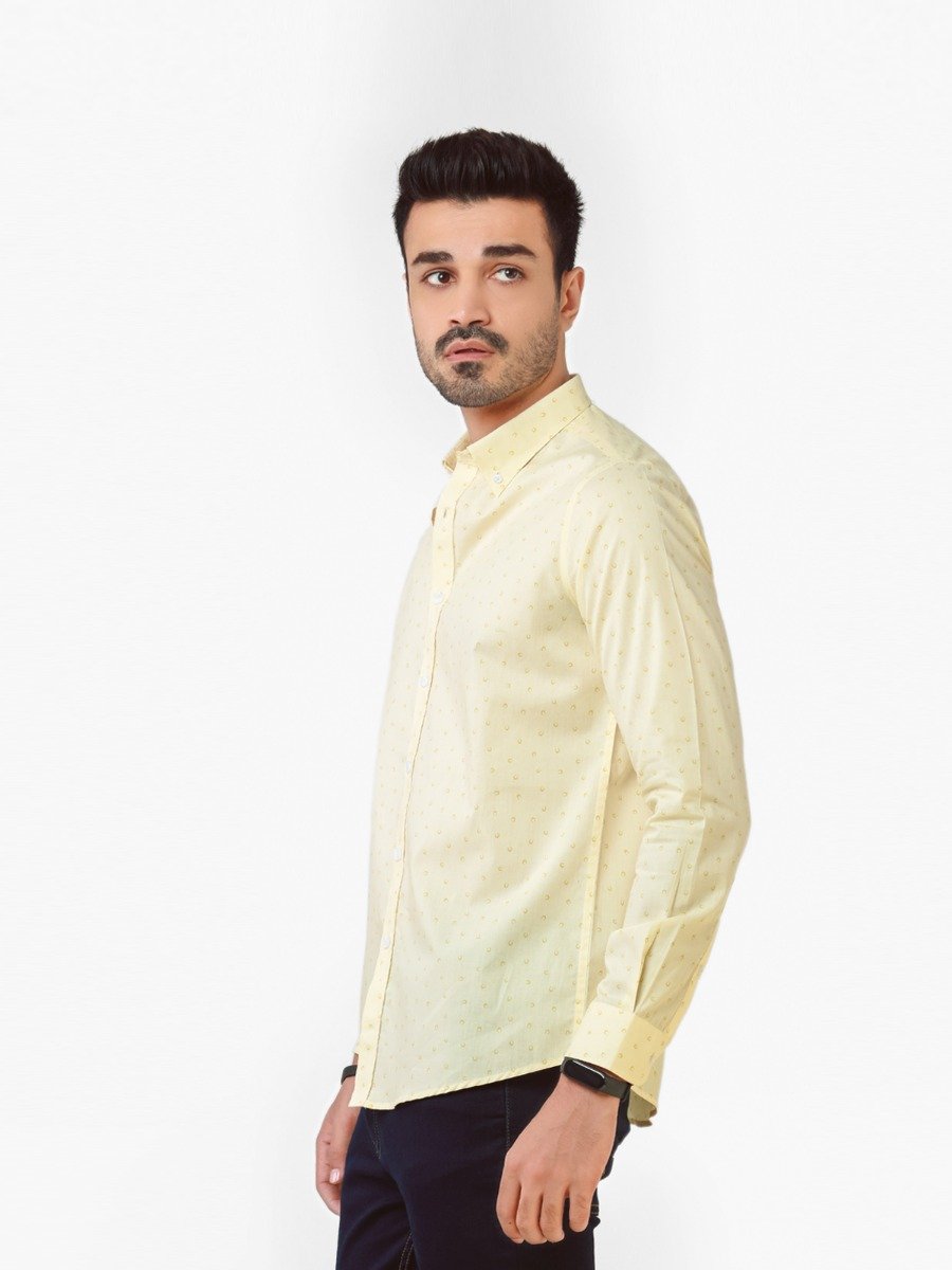 Men's Cream Casual Shirt - FMTS22-31637