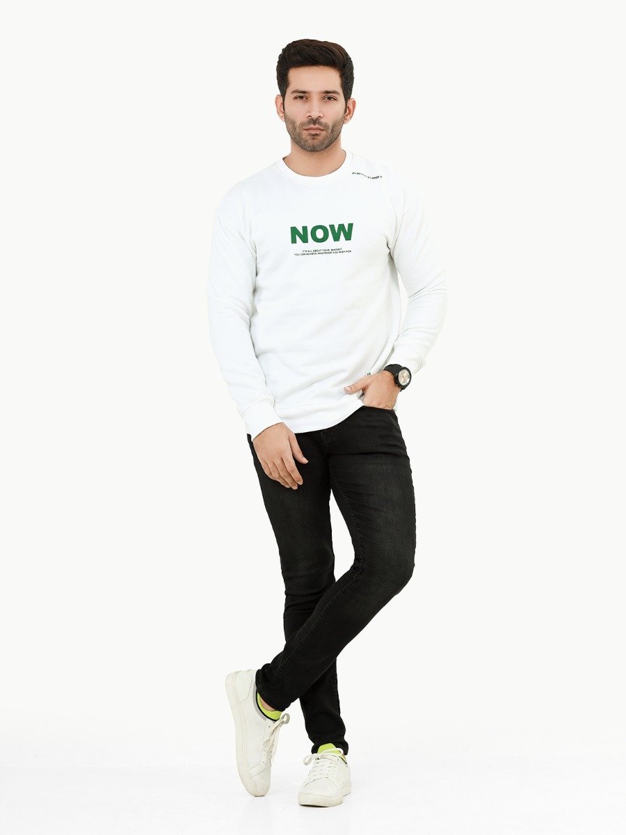 Men's White Sweatshirt - FMTSS22-003