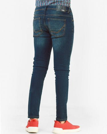 Men's Mid Blue Knitted Jeans - FMBP22-022