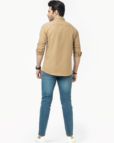 Men's Camel Casual Shirt - FMTS22-31552