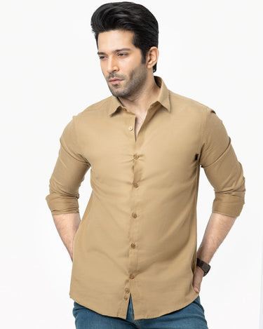 Men's Camel Casual Shirt - FMTS22-31552