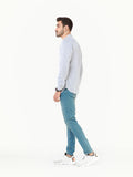 Men's Blue White Casual Shirt - FMTS22-31619