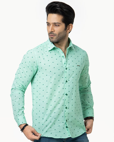 Men's Light Green Casual Shirt - FMTS22-31555