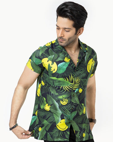 Men's Dark Green Casual Shirt - FMTS22-31591