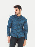Men's Black Grey Casual Shirt - FMTS22-31632