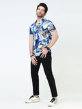 Men's Blue Casual Shirt - FMTS22-31600