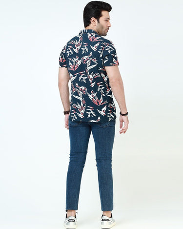 Men's Navy Casual Shirt - FMTS22-31588