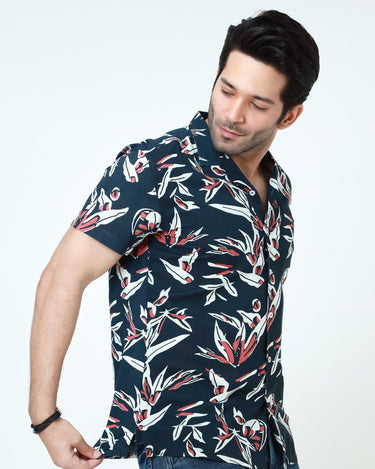 Men's Navy Casual Shirt - FMTS22-31588