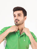 Men's Green White Polo Shirt - FMTCP22-017