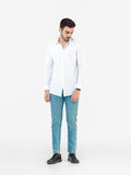 Men's White Casual Shirt - FMTS22-31614