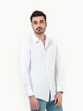 Men's White Casual Shirt - FMTS22-31614