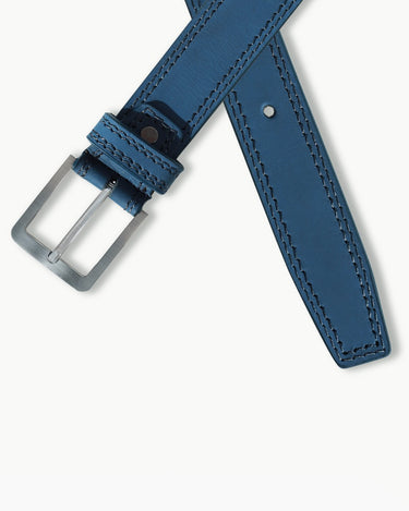 Navy Leather Belt - FALB22-004