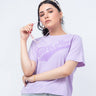 Women's Lilac Graphic Tee - FWTGT23-025