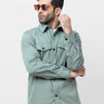 Men's Light Teal Green Jacket - FMTJS21-003
