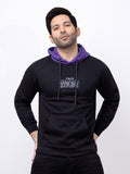 Men's Black & Purple Hoodie - FMTH21-013