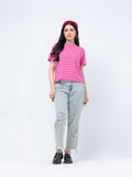Women's Pink & White Classic Tee - FWTGT23-021