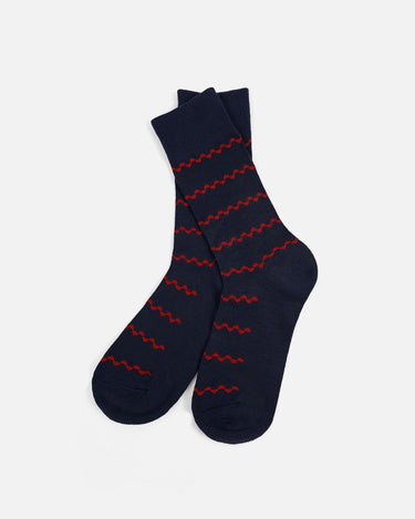 Navy Blue Crew Socks - FAMSO21-052