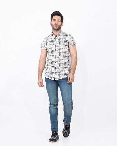 Men's Cream Casual Shirt - FMTS22-31486