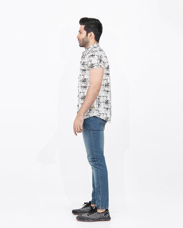 Men's Cream Casual Shirt - FMTS22-31486