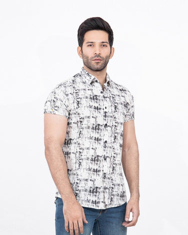 Men's Cream Casual Shirt - FMTS22-31486