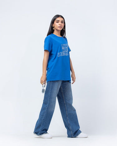 Women's Blue Graphic Tee - FWTGT23-001