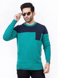 Men's Green Blue Sweater - FMTSWT21-002