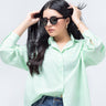 Women's Green & White Shirt - FWTS23-015