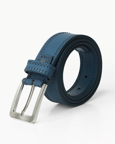 Navy Leather Belt - FALB22-004