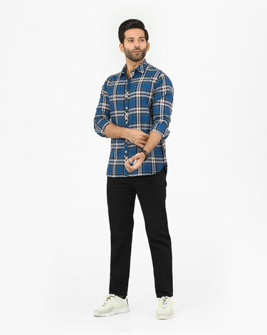 Men's Blue Casual Shirt - FMTS22-31747