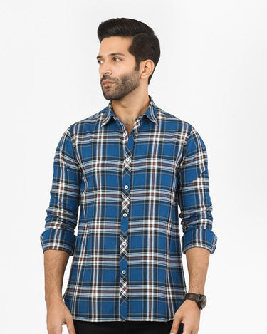 Men's Blue Casual Shirt - FMTS22-31747