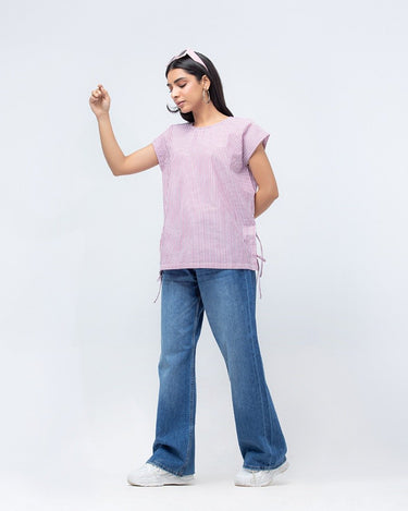 Women's Pink & White Top - FWTTB23-018