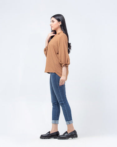 Women's Brown Top - FWTTB23-026