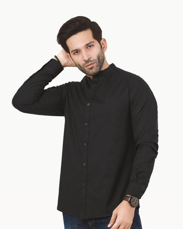 Men's Black Casual Shirt - FMTS22-31738