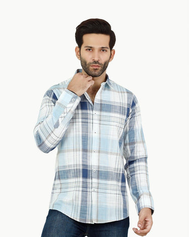 Men's Light Blue Casual Shirt - FMTS22-31736