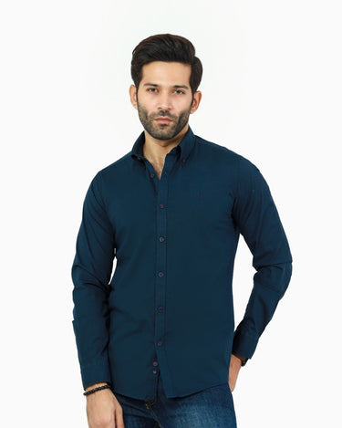 Men's Navy Blue Casual Shirt - FMTS22-31737