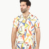 Men's Multi & Off White Casual Shirt - FMTS22-31691