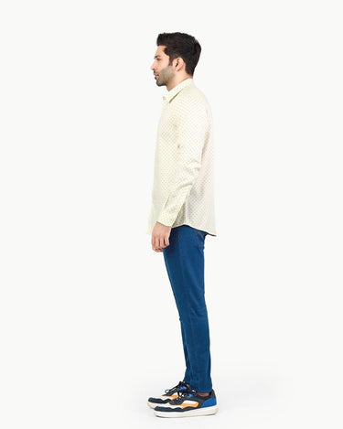 Men's Cream Casual Shirt - FMTS22-31726